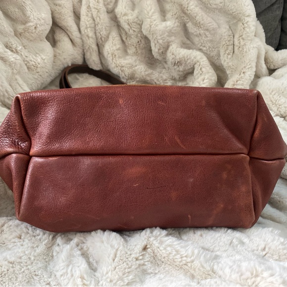 Portland Leather Goods Pebbled Leather Nutmeg Tote Bag - Picture 4 of 10